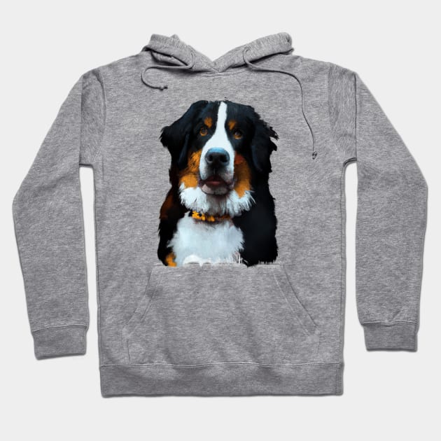 Cute Bernese Mountain Dog Drawing Hoodie by Play Zoo